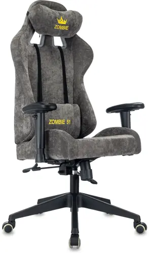 Кресло игровое Zombie 51 серый Light-19 крестов. пластик (ZOMBIE 51 GR) Кресло игровое Zombie 51 серый Light-19 крестов. пластик (ZOMBIE 51 GR)