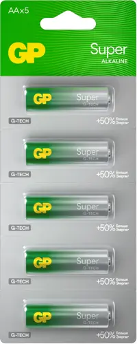 ������� GP Super Alkaline 15AA21-2CRSC5 AA 2500mAh (5��) ������� (15AA21-2CRSC5)