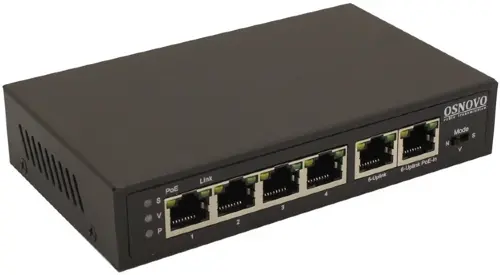 Коммутатор Osnovo SW-20600/D (L2) 6x100Мбит/с 4PoE 87W неуправляемый (SW-20600/D) Коммутатор Osnovo SW-20600/D (L2) 6x100Мбит/с 4PoE 87W неуправляемый (SW-20600/D)