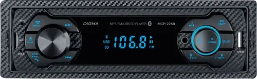 Автомагнитола Digma MCP-226B 1DIN 4x45Вт 2 (MCP-226B) Автомагнитола Digma MCP-226B 1DIN 4x45Вт 2 (MCP-226B)