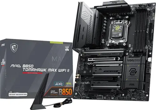 ����������� ����� MSI MAG B850 TOMAHAWK MAX WIFI II Socket AM5 AMD B850 4xDDR5 ATX AC`97 8ch(7.1) 5Gigabit RAID+HDMI (MAG B850 TOMAHAWK MAX WIFI II)