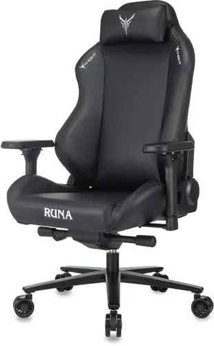 Кресло игровое Knight Runa черный экокожа с подголов. крестов. металл (KNIGHT RUNA B) Кресло игровое Knight Runa черный экокожа с подголов. крестов. металл (KNIGHT RUNA B)