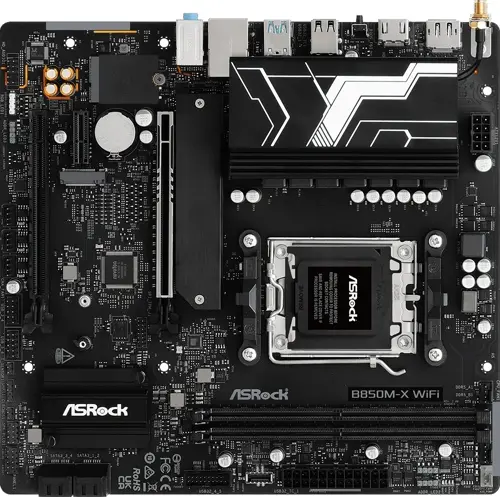 ����������� ����� Asrock B850M-X WIFI R2.0 Socket AM5 AMD B850 2xDDR5 mATX AC`97 8ch(7.1) 2.5Gg RAID+HDMI+DP (B850M-X WIFI R2.0)