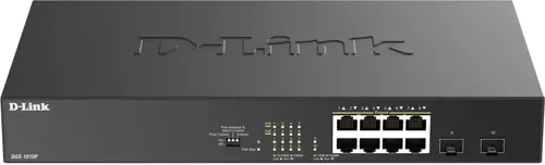 ���������� D-Link DGS-1010P/B1A (L2) 8x1����/� 2SFP 8PoE 8PoE+ 125W ������������� (DGS-1010P/B1A)