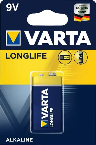������� Varta Longlife 6LR61 9V (1��) ������� (04122101411) (�������� 10 ��.)