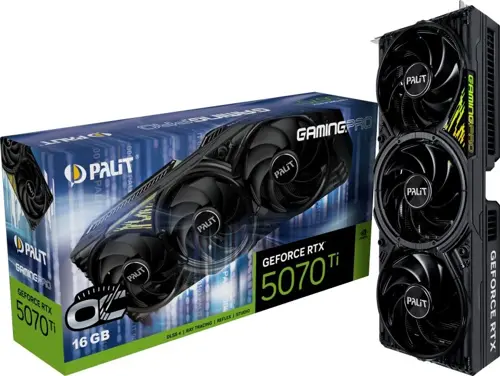 ���������� Palit PCI-E 5.0 PA-RTX5070Ti GAMINGPRO OC NVIDIA GeForce RTX 5070TI 16Gb 256bit GDDR7 2295/28000 HDMIx1 DPx3 HDCP Ret (NE7507TS19T2-GB2031A)