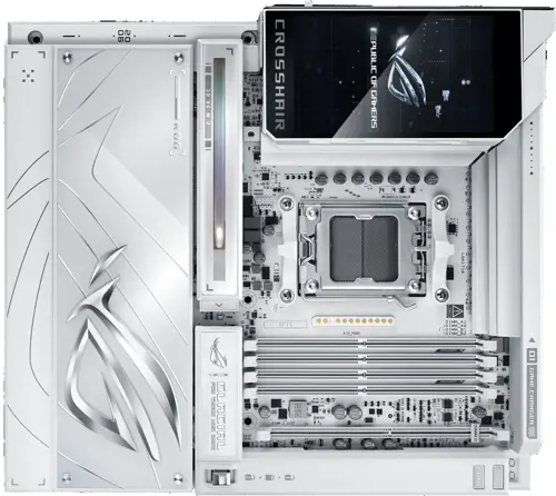 ����������� ����� Asus ROG CROSSHAIR X870E GLACIAL Socket AM5 AMD X870E 4xDDR5 ATX AC`97 8ch(7.1) 2x10Gg RAID (ROG CROSSHAIR X870E GLACIAL)