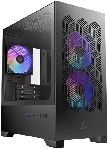 Корпус Azza AEROHEX-M черный без БП mATX 8x120mm 2x140mm 1xUSB2.0 2xUSB3.0 audio bott PSU (CSAZ-203A03M) Корпус Azza AEROHEX-M черный без БП mATX 8x120mm 2x140mm 1xUSB2.0 2xUSB3.0 audio bott PSU (CSAZ-203A03M)