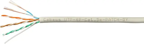 Кабель информационный Cabeus UTP-4P-CAT.5E-PATCH-GY кат.5E U/UTP 4 пары 24AWG PVC внутренний 305м серый (UTP-4P-CAT.5E-PATCH-GY) Кабель информационный Cabeus UTP-4P-CAT.5E-PATCH-GY кат.5E U/UTP 4 пары 24AWG PVC внутренний 305м серый (UTP-4P-CAT.5E-PATCH-GY)