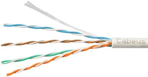 Кабель информационный Cabeus UTP-4P-CAT.5E-SOLID-WH-100 кат.5E U/UTP 4 пары PVC внутренний 100м белый (UTP-4P-CAT.5E-SOLID-WH-100) Кабель информационный Cabeus UTP-4P-CAT.5E-SOLID-WH-100 кат.5E U/UTP 4 пары PVC внутренний 100м белый (UTP-4P-CAT.5E-SOLID-WH-100)