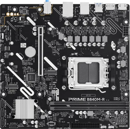Материнская плата Asus PRIME B840M-R Socket AM5 AMD B840 2xDDR5 mATX AC`97 8ch(7.1) GbLAN RAID+HDMI+DP (PRIME B840M-R) Материнская плата Asus PRIME B840M-R Socket AM5 AMD B840 2xDDR5 mATX AC`97 8ch(7.1) GbLAN RAID+HDMI+DP (PRIME B840M-R)