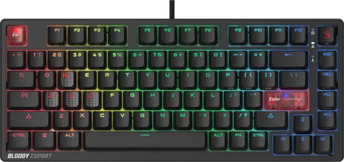 Клавиатура A4Tech MS76 механическая черный USB Multimedia for gamer LED кабель 1.8м (MS76) Клавиатура A4Tech MS76 механическая черный USB Multimedia for gamer LED кабель 1.8м (MS76)