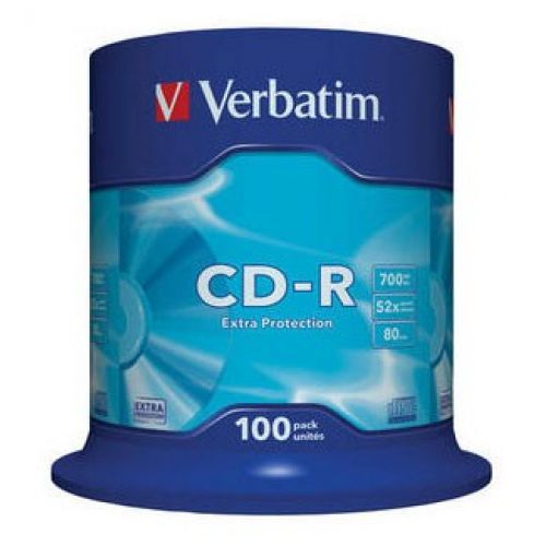 Диск CD-R Verbatim 700Mb 52x Cake Box (100шт) (43411) (43411) Диск CD-R Verbatim 700Mb 52x Cake Box (100шт) (43411) (43411)