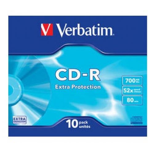 ���� CD-R Verbatim 700Mb 52x Slim case (10��) (43415) (43415)