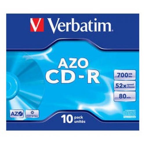 ���� CD-R Verbatim 700Mb 52x Jewel case (10��) (43327) (43327)