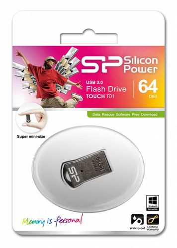 ���� ���� Silicon Power 64Gb Touch T01 SP064GBUF2T01V1K USB2.0 ������/����������� (SP064GBUF2T01V1K)