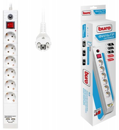   Buro BU-SP1.8_USB_2A-W 1.8 (6 )  () (BU-SP1.8_USB_2A-W)