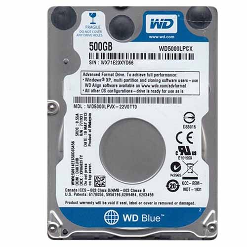   WD SATA-III 500GB WD5000LPCX Notebook Blue (5400rpm) 16Mb 2.5